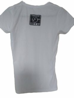 wit t-shirt LADIES voorkant effen achterkant klein logo